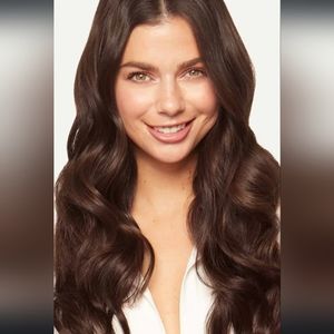 LUXY "20  Chocolate brown NWT Clip-in hair extensions 100%real REMY human hair😍